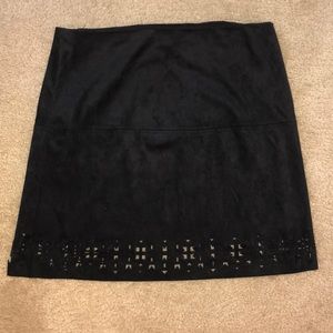 Xhilaration BlackSuede Skirt Size L
